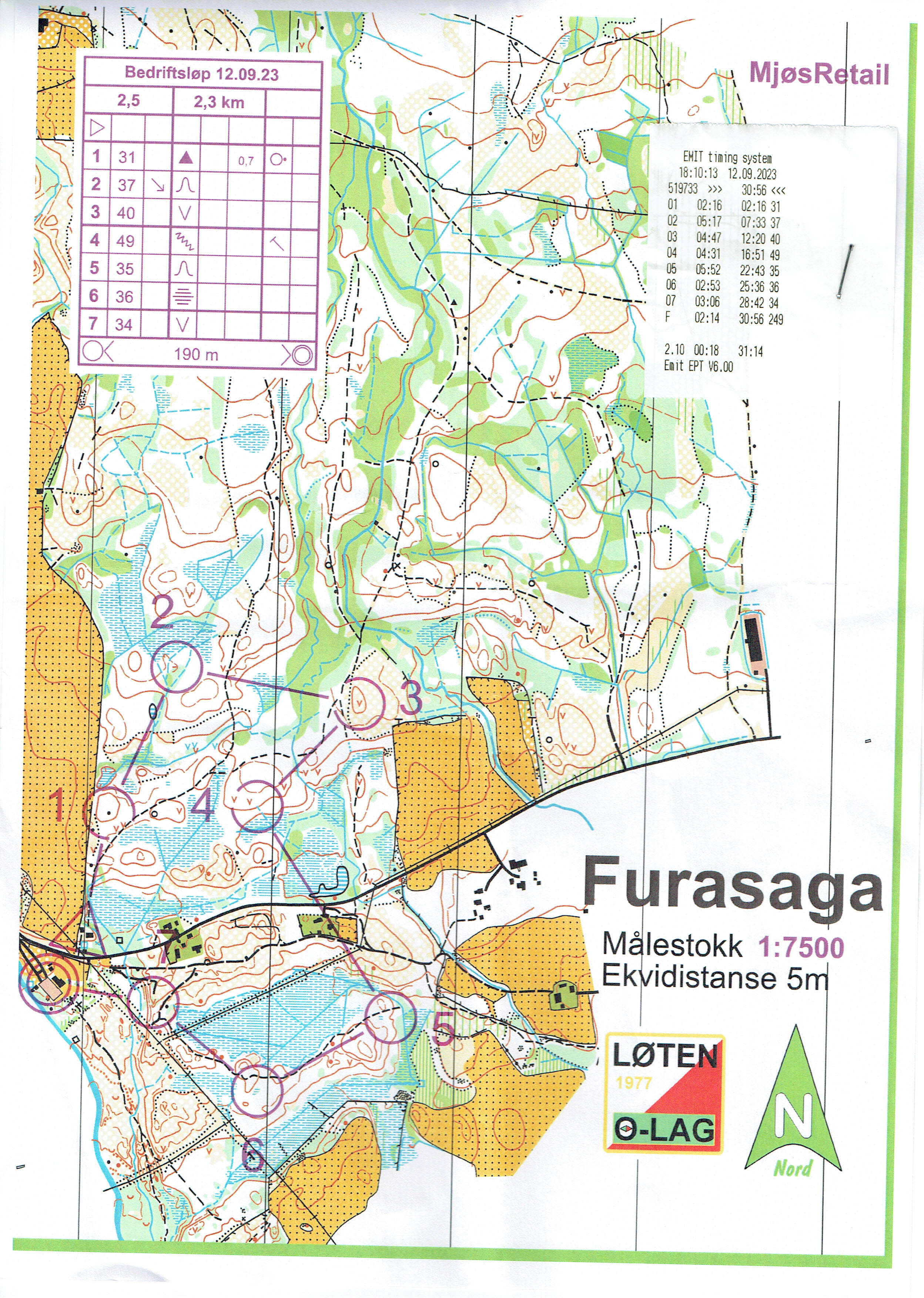 Bedrifts o-løp Furasaga (2023-09-12)