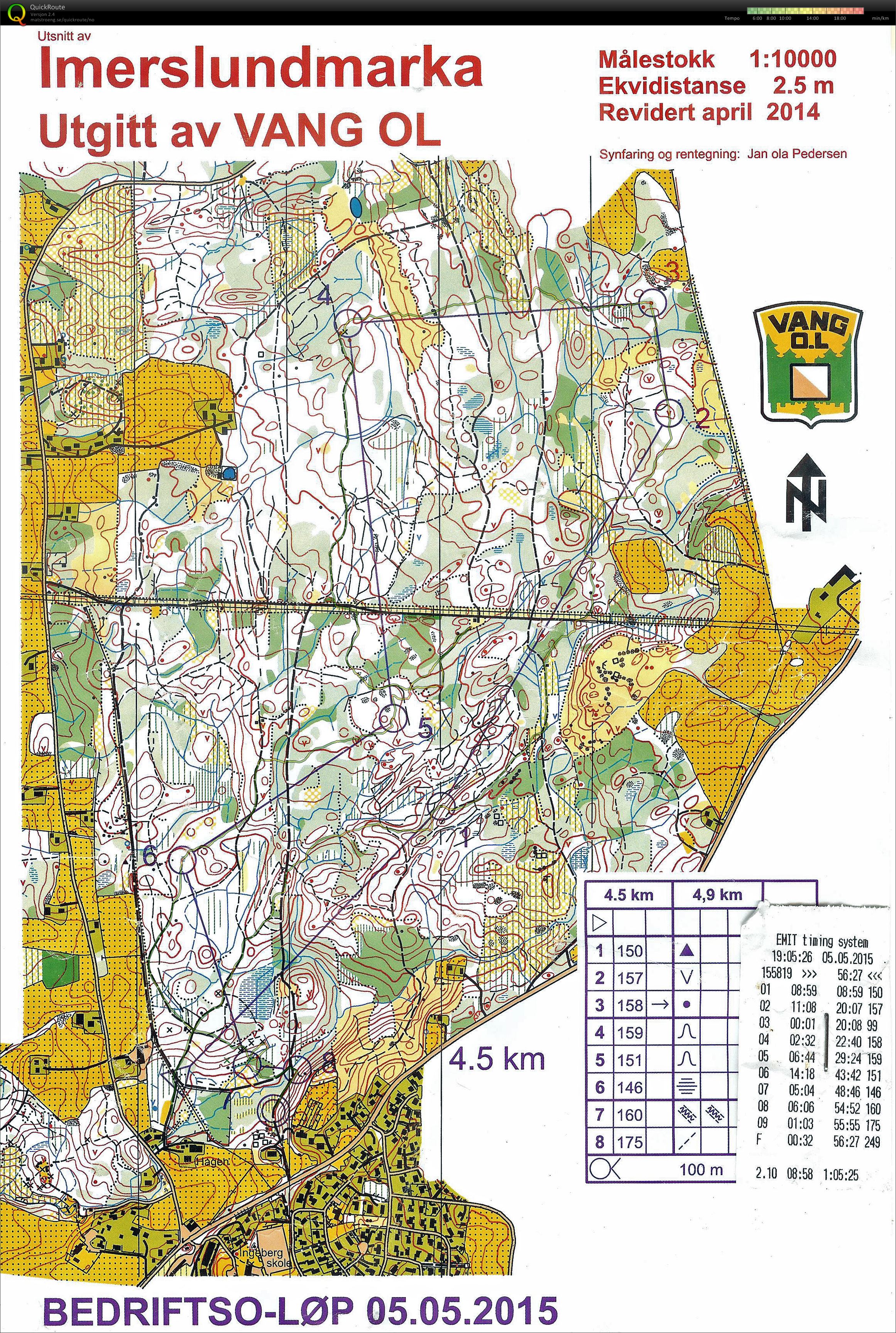 Bedrifts o-løp Imerslundmarka (2015-05-05)